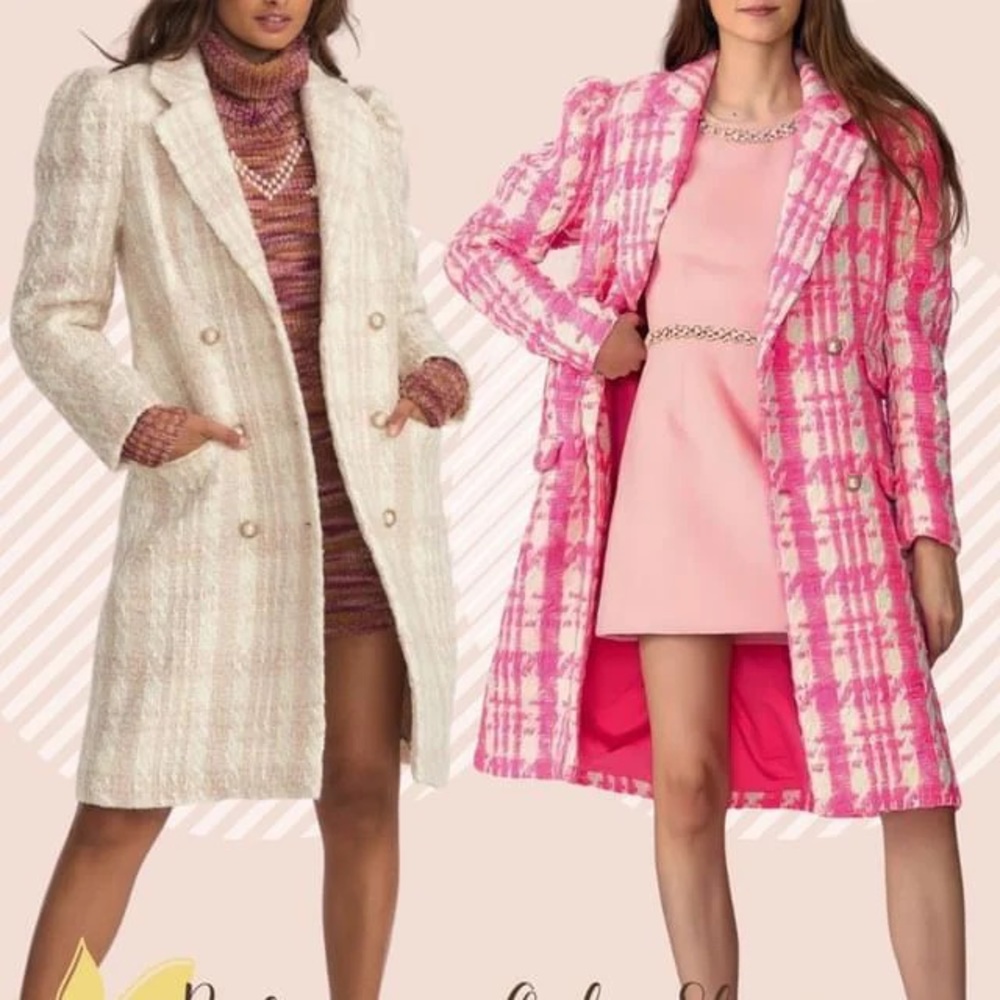 LOVESHACKFANCY TWEED COAT Founder Favorite - Picture 4 of 7